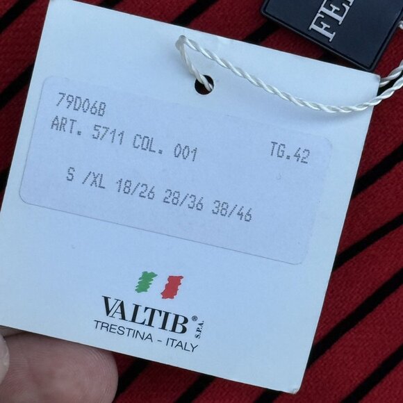 Gianni Ferre Women’s Red Striped Pants Size S Wool Blend - Picture 12 of 14